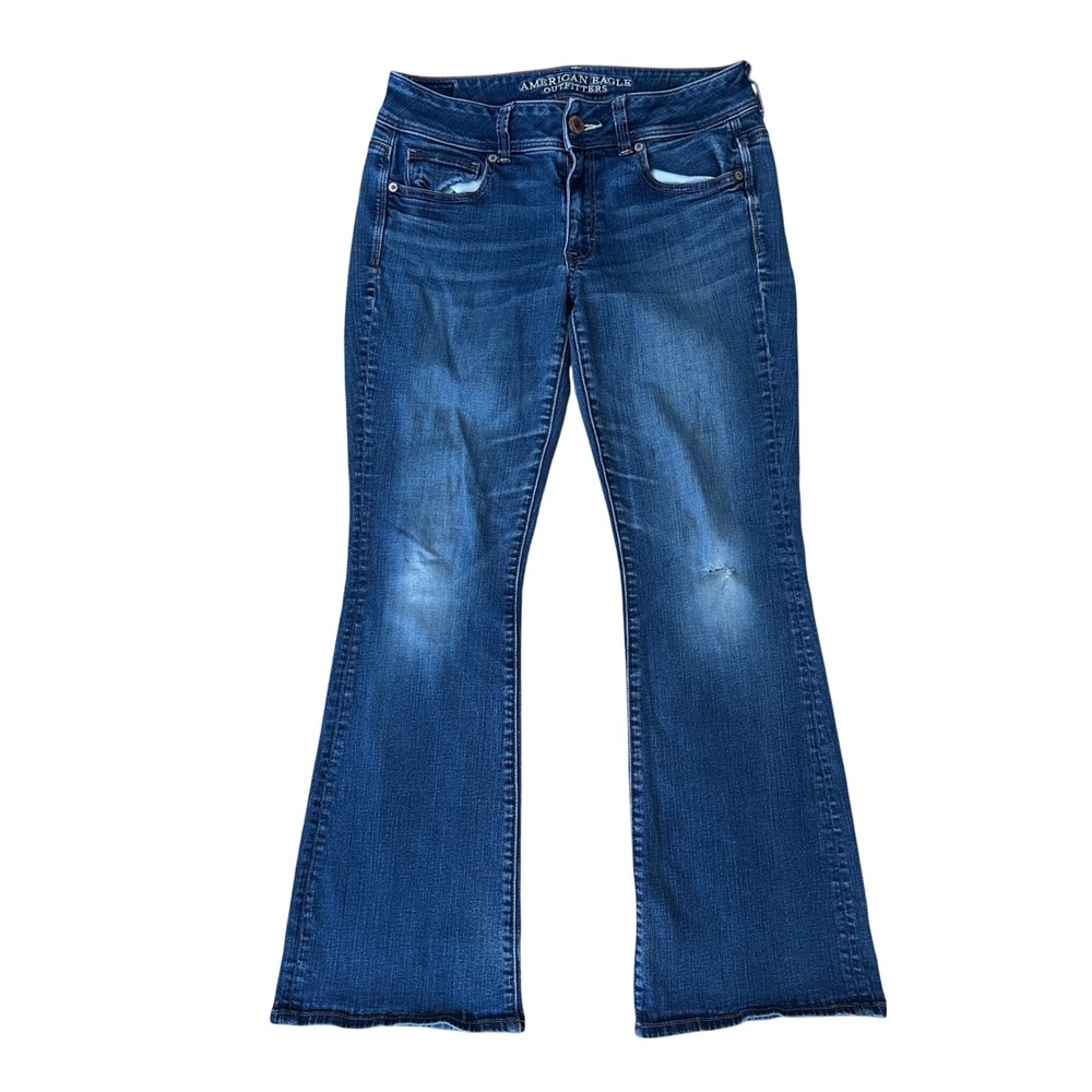 American Eagle‎ Outfitters Womens 8 Jeans Super Stretch Bootcut Medium Wash